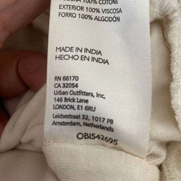 Anthropologie White Crop Sheer Blouse sz S Balloon Sleeve Romantic Feminine NWOT - Picture 11 of 13